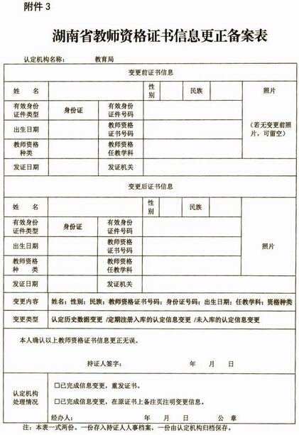 2017年湖南郴州市中小学和幼儿园教师资格认定通知