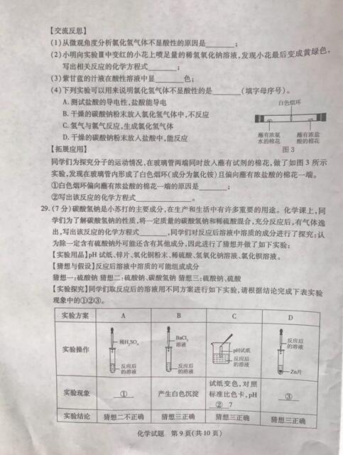 山东泰安2017中考化学试题及答案