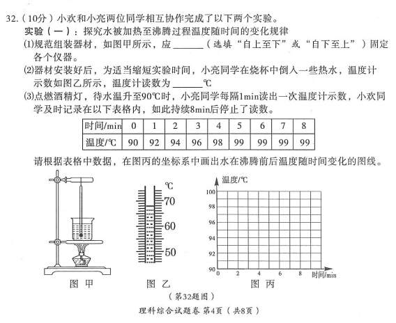 湖北黄石2017中考理科综合试题及答案