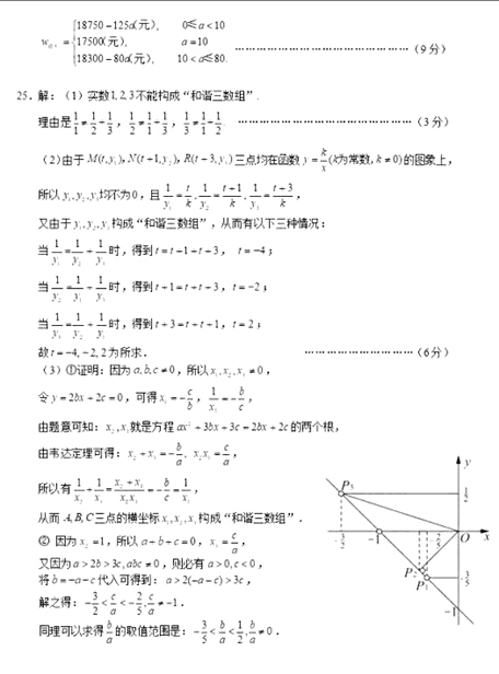 湖南长沙2017中考数学试题