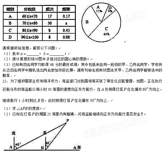 湖南长沙2017中考数学试题