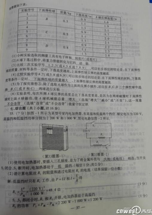 陕西2017中考化学试题及答案