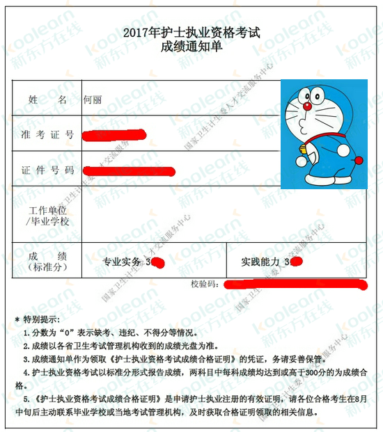 中国卫生人才网2017护士资格考试成绩单打印