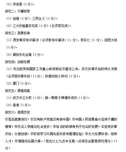 黑龙江大兴安岭2017中考历史试题及答案 黑龙江大兴安岭2017中考历史试题及答案