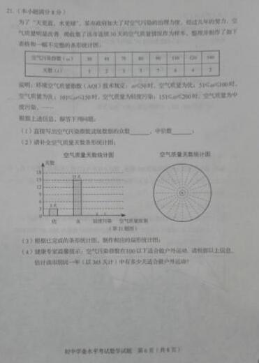 山东淄博2017中考数学试题及答案