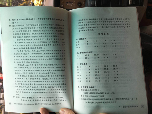 2018管理类联考考研大纲已发布（图片版）