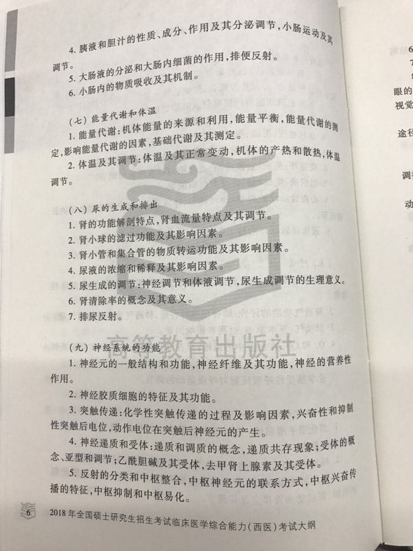 2018西医综合考研大纲免费下载