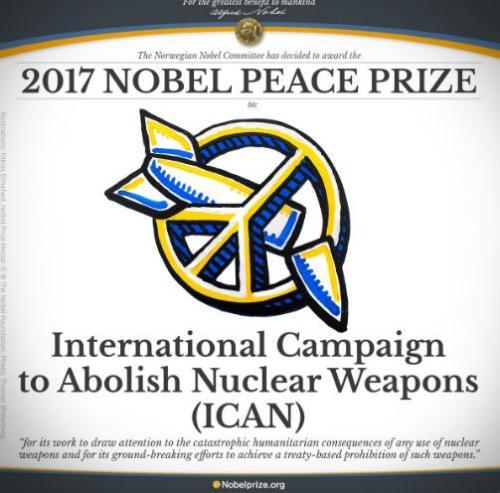2017年诺贝尔奖揭晓 和平奖获得者名单公布