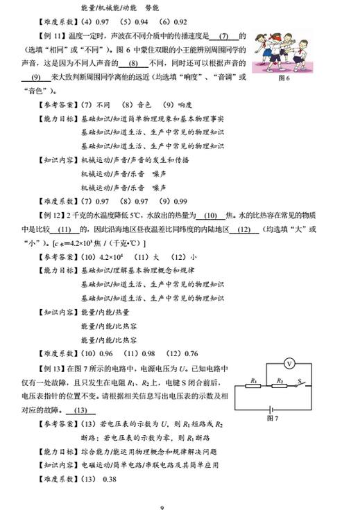 上海2018年初中物理课程终结性评价指南