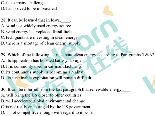 2018年考研英语二阅读理解真题及答案解析