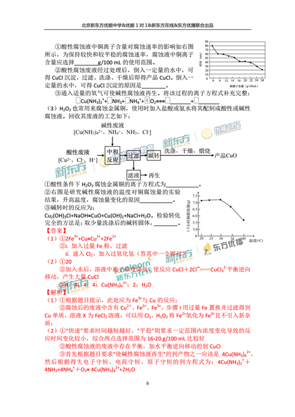 2018年1月北京朝阳区高三期末化学试题及答案
