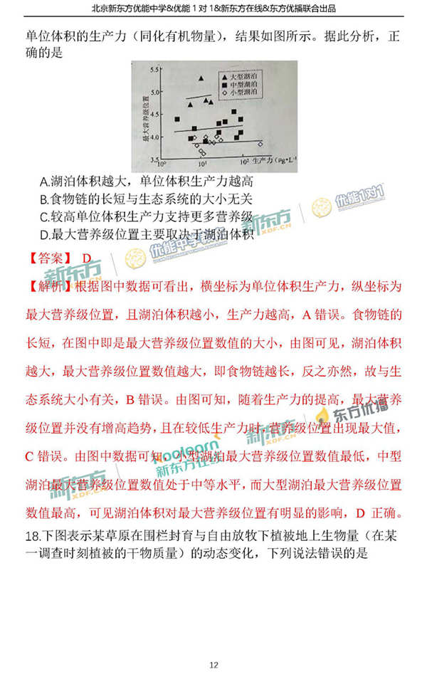 2018年1月北京西城区高三期末生物真题及答案