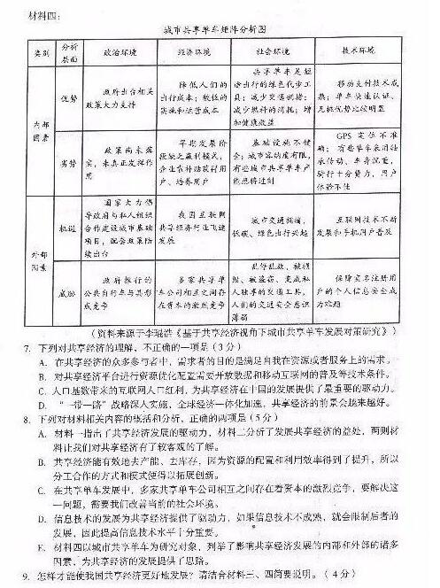 2018乌鲁木齐一诊语文试题及答案