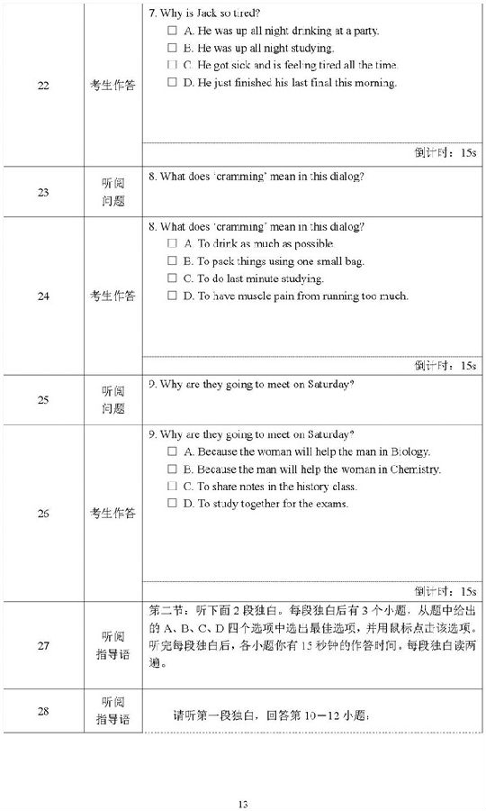 广西2018年英语听力口语考试说明公布