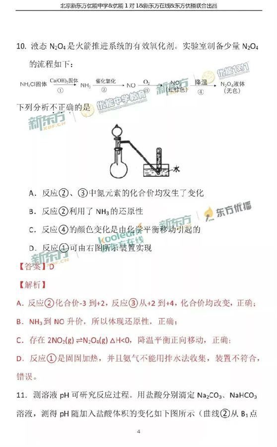 2018北京朝阳区高三一模化学试题及答案解析