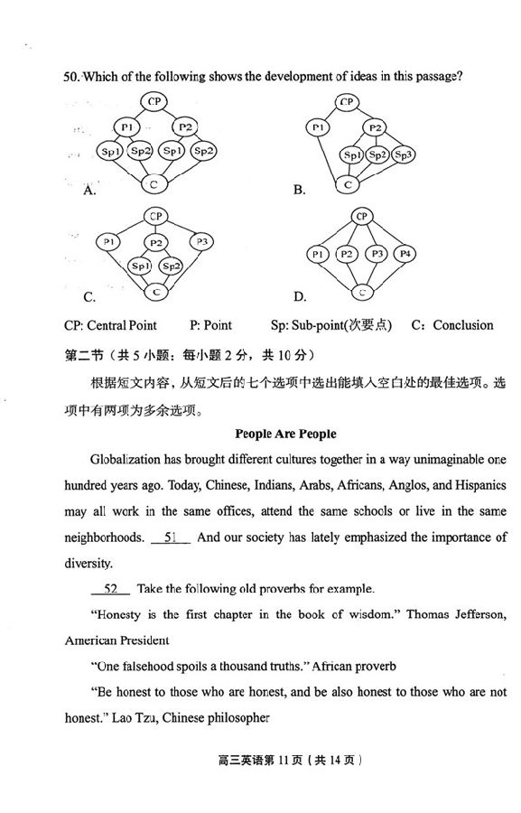 2018北京石景山区高三一模英语试题及答案