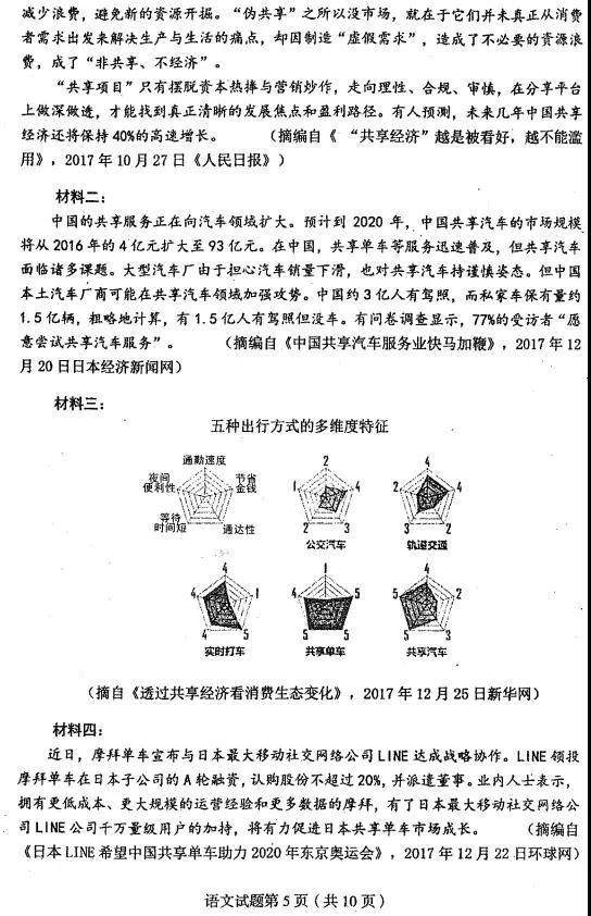 2018年东北三省四市高三一模语文试题及答案