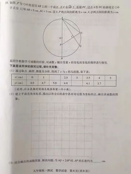 北京西城区2018中考数学一模试题及答案
