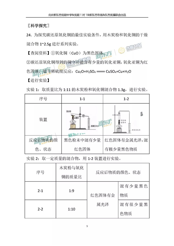 2018北京中考化学试题及答案