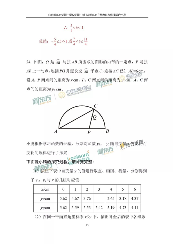 2018北京中考数学试卷逐题解析(新东方版)