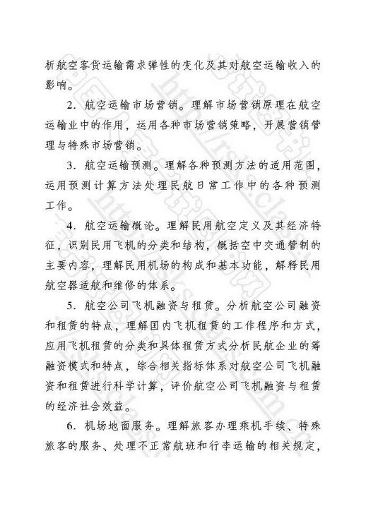 2018年中级经济师考试大纲-运输经济(民航)专业知识与实务
