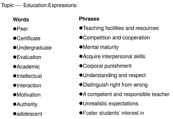 托福独立写作短语总结