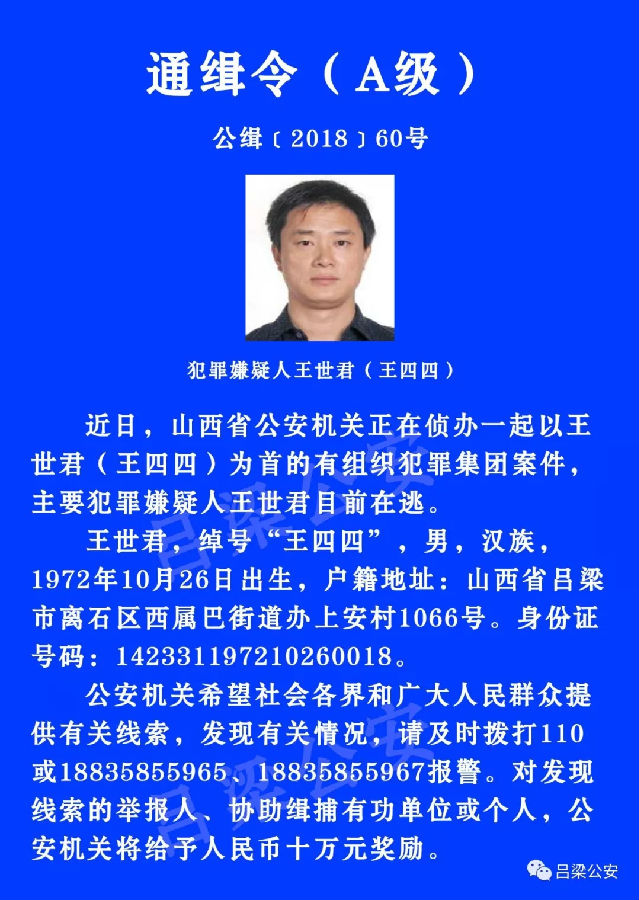 王世君是谁个人资料真实照片曝光,公安部通缉王世君怎么回事