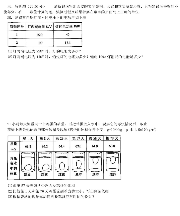 2018广东广州中考物理试题及答案