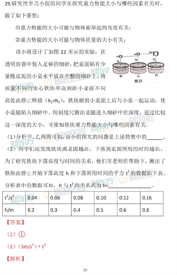 2018北京海淀初三期中物理试题逐题解析