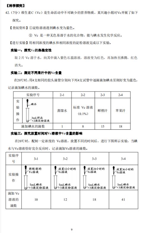 2018-2019上学期北京朝阳区初三期末化学试卷及答案