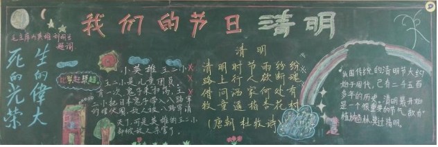 2019清明节黑板报图片大全