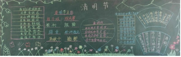 2019清明节黑板报图片大全