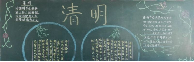2019清明节黑板报图片大全