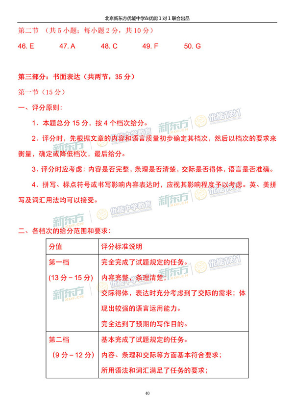 2019北京海淀高三一模英语试题答案逐题解析