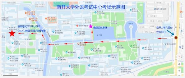 1,抵达考场路线:考生须从卫津路八里台桥附近的南开大学东门进,出