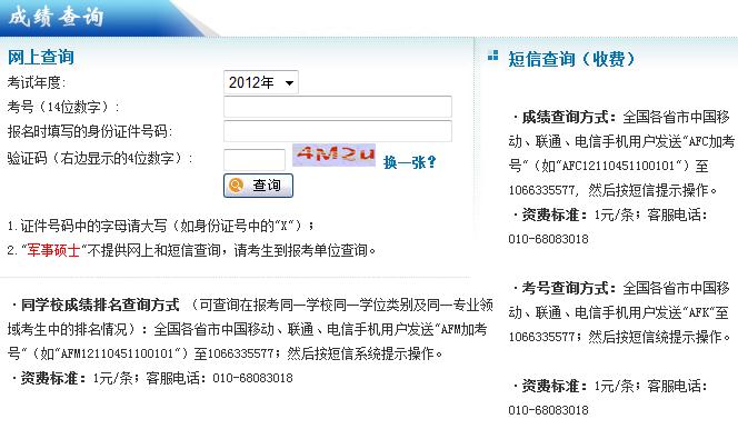 2013年在职硕士联考成绩查询时间及查询方法