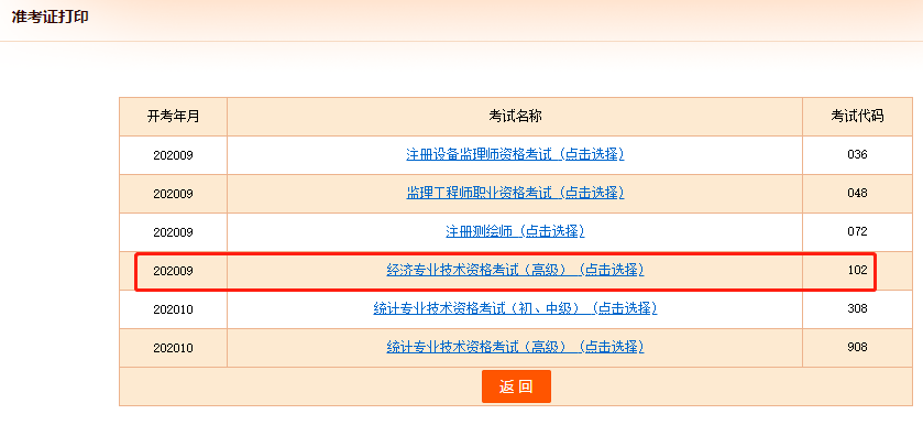 2020年中级经济师考试准考证打印流程