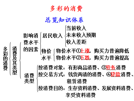 高一政治教案多彩的消费1