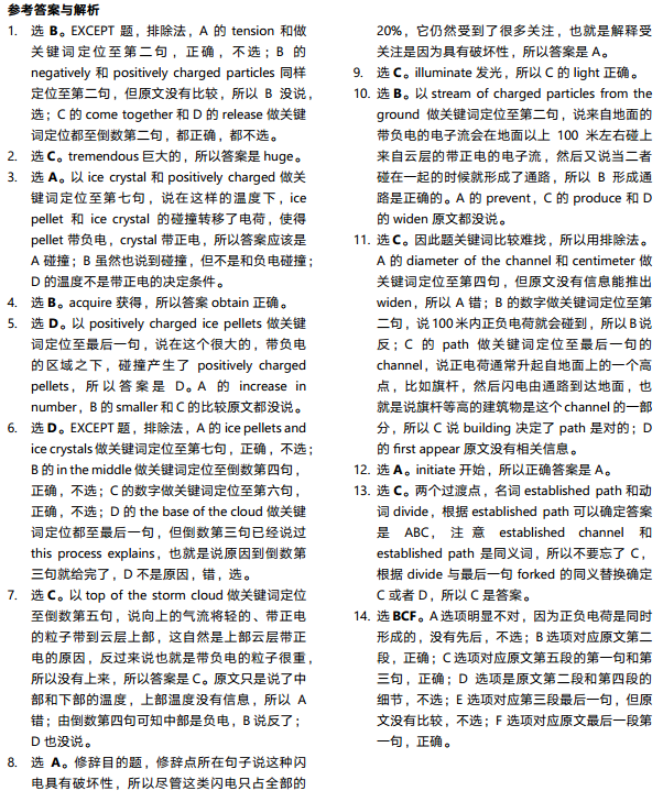 托福阅读真题练习：Lightning闪电