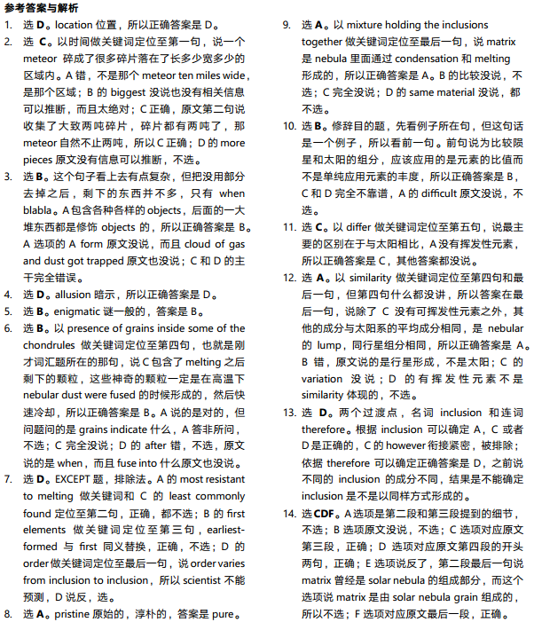 托福阅读真题练习：The Allende Meteorite