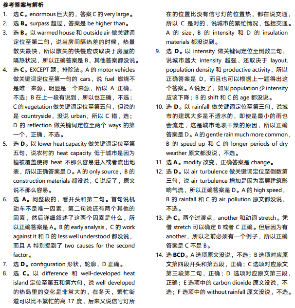 托福阅读真题练习：Urban Climates