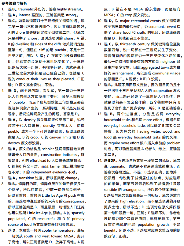 托福阅读真题练习：Moving into Pueblos