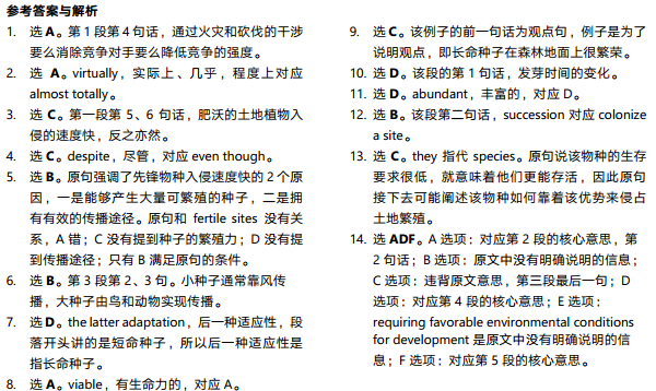 托福阅读真题练习：Plant Colonization