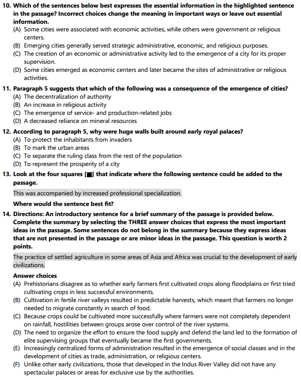 托福阅读真题练习：The First Civilizations