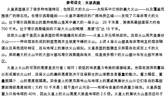 TPO25托福阅读真题练习：The surface of Mars火星表面