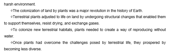 TPO25托福阅读真题练习： The Evolutionary Origin of Plants