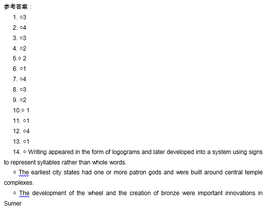 TPO26托福阅读真题练习：Sumer and the First Cities of the Ancient Near E