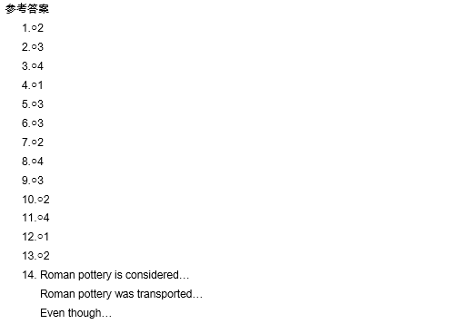 TPO29托福阅读真题练习：Characteristics of Roman Pottery