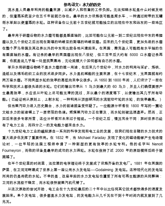 TPO29托福阅读真题练习：The History of Waterpower