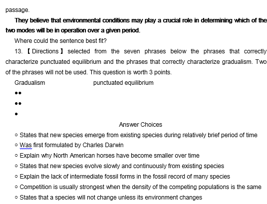 TPO30托福阅读真题练习：The Pace of Evolutionary Change